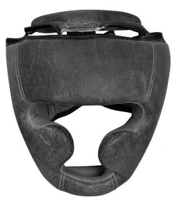 PFGSports PFG Antique Grey Leather Series- Vintage Head Guard - Genuine Leather - Boxing MMA Muay Thai Training