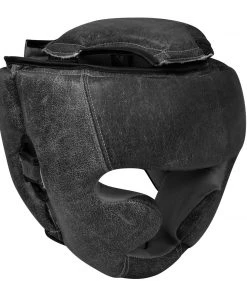 PFGSports PFG Antique Grey Leather Series- Vintage Head Guard - Genuine Leather - Boxing MMA Muay Thai Training