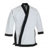 PFGSports Traditional Tang Soo Do Jacket White With Black Cuff - 10 Oz Cotton Canvas