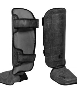PFGSports Antique Grey Leather Series - Vintage Shin Instep - Genuine Leather - Boxing MMA Muay Thai Training