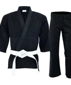 PFGSports Judo Single Weave Kids Adults Unisex Karate Gi Uniform - (Belt Included)