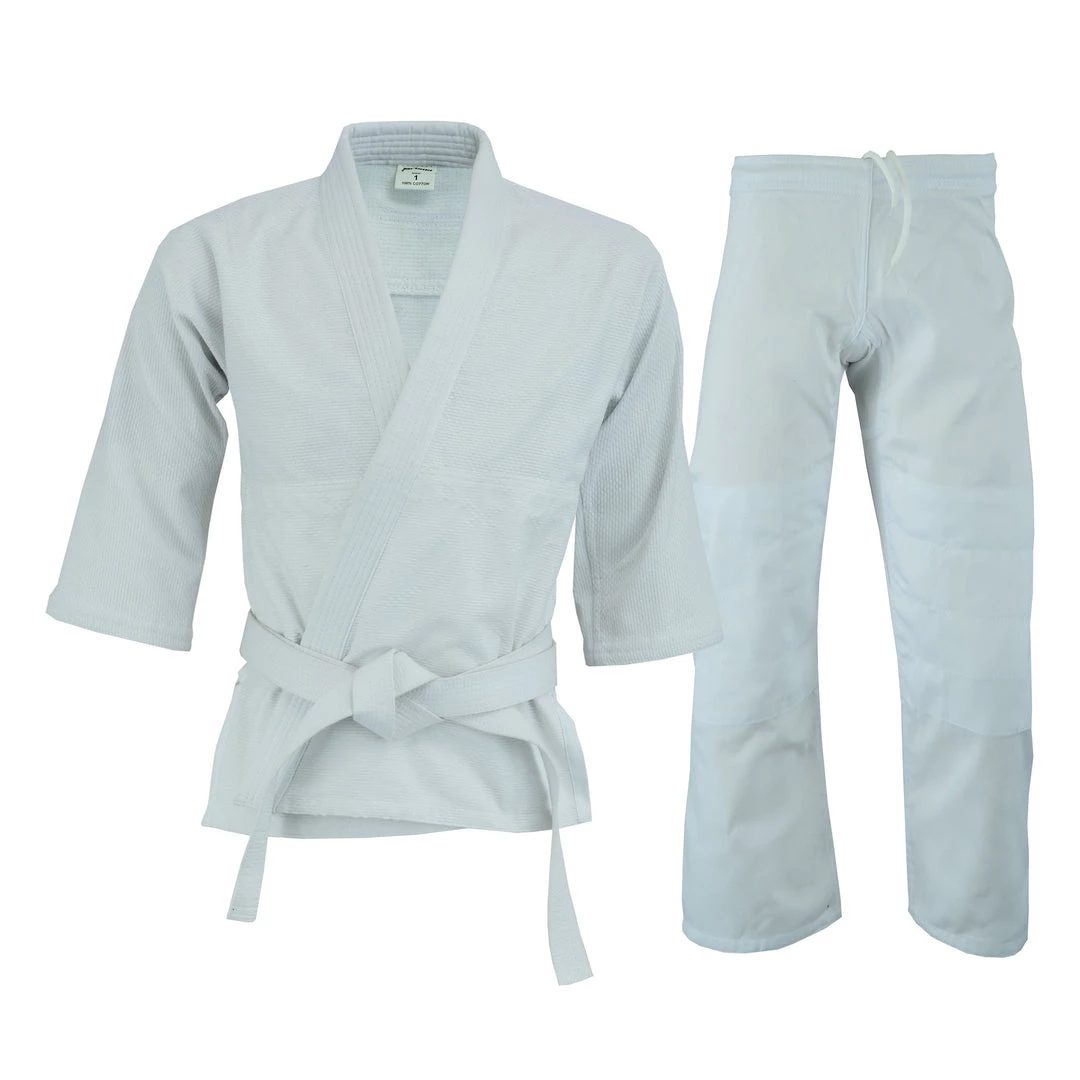 PFGSports Judo Single Weave Kids Adults Unisex Karate Gi Uniform - (Belt Included)