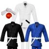 PFGSports Ultra Light BJJ Kimono Gi Uniform - Summer Special Edition - Very Light Weight 100% Cotton 10oz Canvas (White Belt Included)