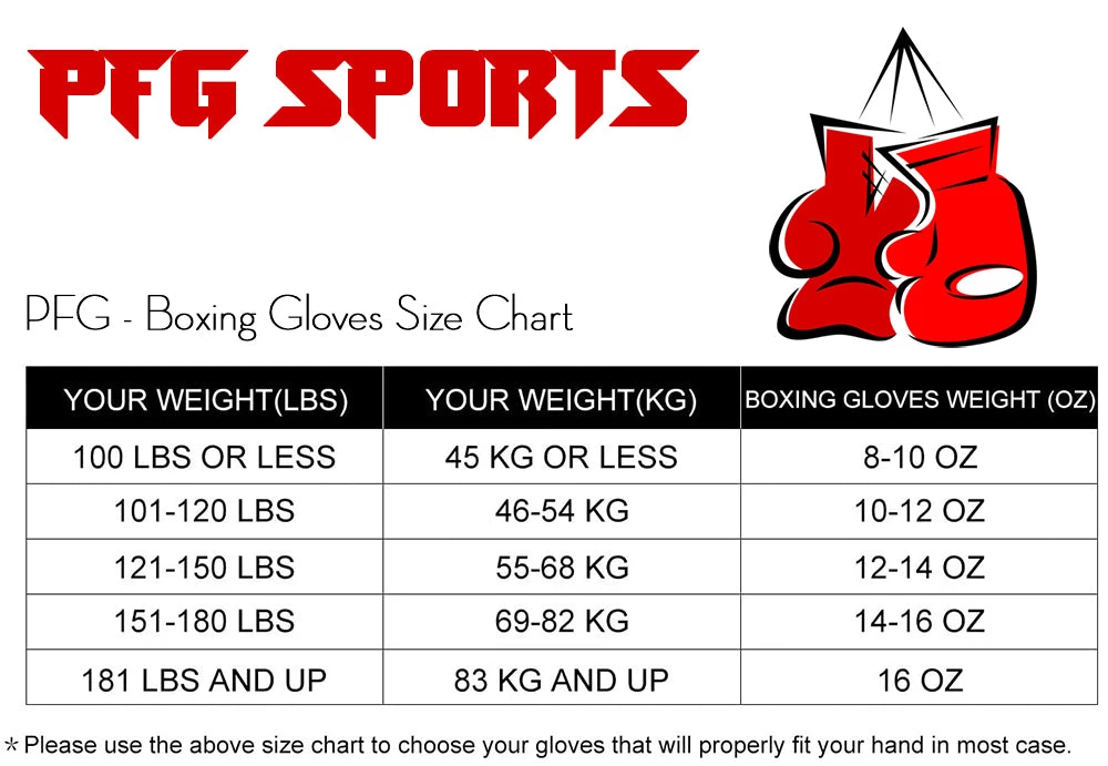 PFGSports Boxing & MMA Pro Boxing Gloves Genuine Leather - MMA Boxing Muay Thai Fight