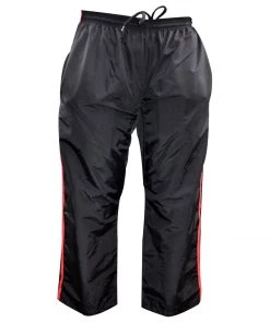 PFGSports PFG Demo Karate Pant Black With Red Stripe MMA Boxing Muay Thai Martial Arts
