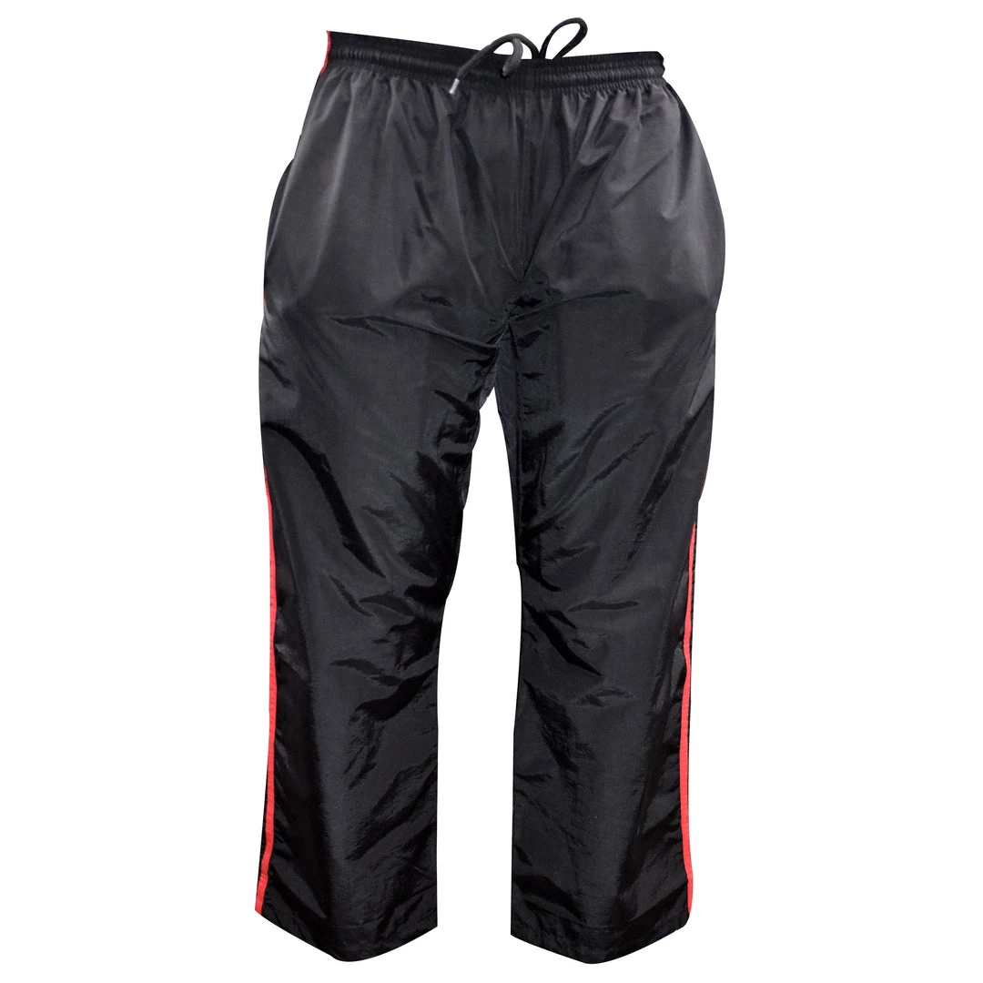 PFGSports PFG Demo Karate Pant Black With Red Stripe MMA Boxing Muay Thai Martial Arts