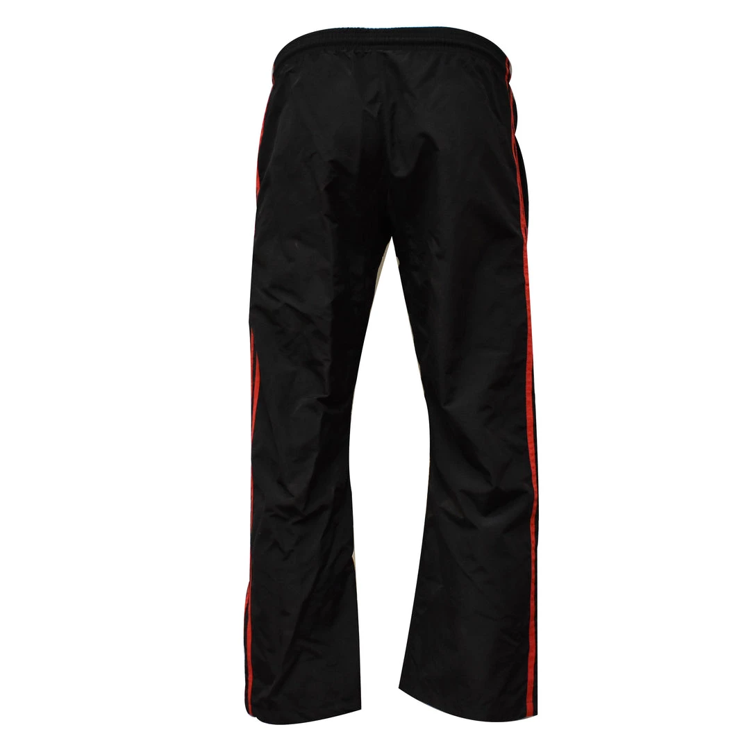 PFGSports PFG Demo Karate Pant Black With Red Stripe MMA Boxing Muay Thai Martial Arts