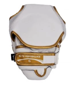 PFGSports PFG Elite Series Focus Pad White Gold Boxing MMA Muay Thai
