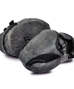 PFGSports Antique Grey Leather Series- Vintage Focus Pad - Genuine Leather - Boxing MMA Muay Thai Training