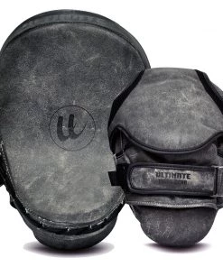 PFGSports Antique Grey Leather Series- Vintage Focus Pad - Genuine Leather - Boxing MMA Muay Thai Training