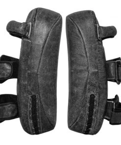 PFGSports Antique Grey Leather Series- VintageThai Pad - Genuine Leather - Boxing MMA Muay Thai Training