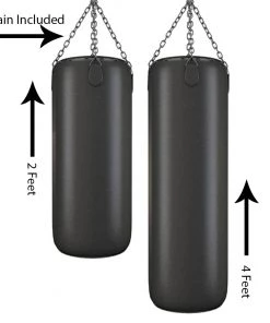 PFGSports Boxing & MMA Punching Bag 6FT 4FT & 2FT - Hanging Chain Included - Heavy Shell Empty