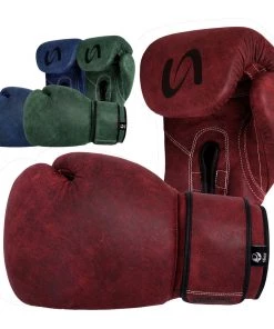 PFGSports Antique Genuine Leather Hand Crafted - Vintage Pro Boxing Gloves For Training & Fight Boxing & MMA