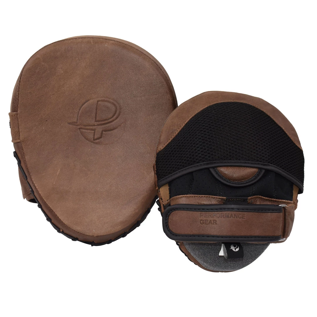 PFGSports PFG Vintage Focus Pad Genuine Leather - Boxing MMA Muay Thai Training Targeting