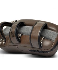 PFGSports Brown Vintage Leather Thai Pad MMA Muay Thai Boxing Training